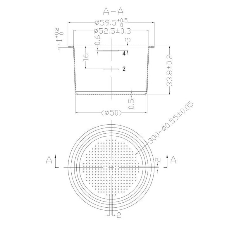 12000102 CHENGTECH COFFEE FILTER 4 CUP (33.8mm Height)