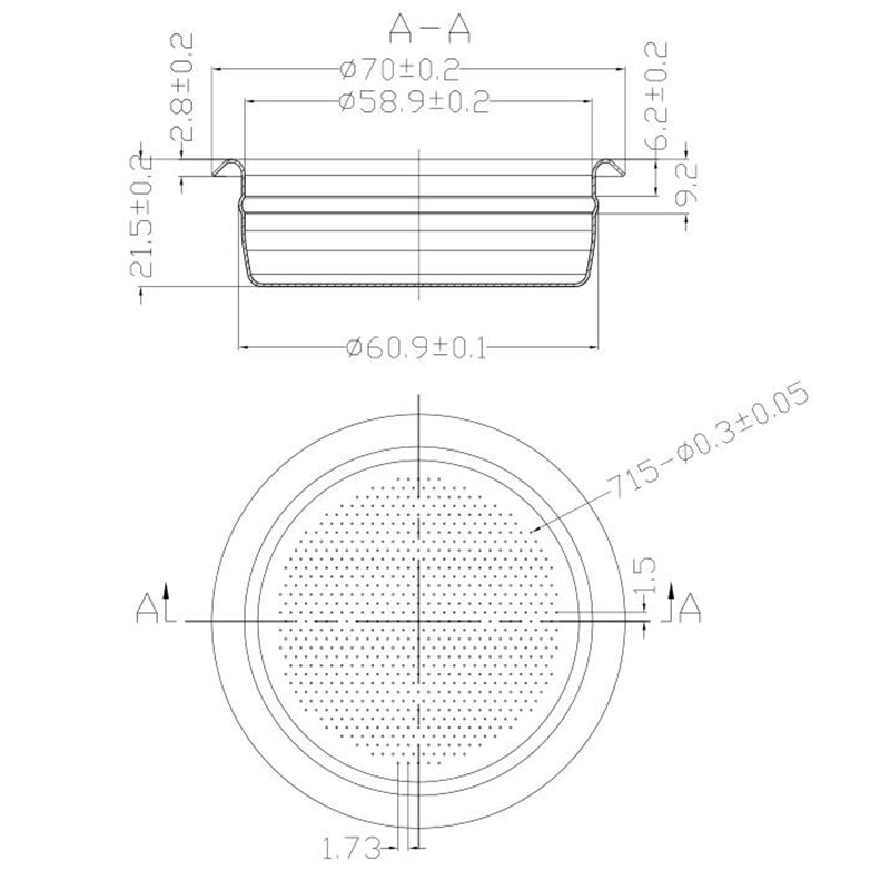 12005401 CHENGTECH ESPRESSO FILTER BASKET 12g 58mm