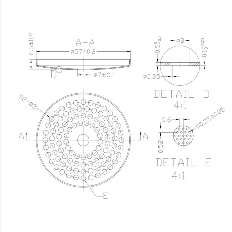 13015403 CHENGTECH ESPRESSO PRECISION SHOWER Φ57mm