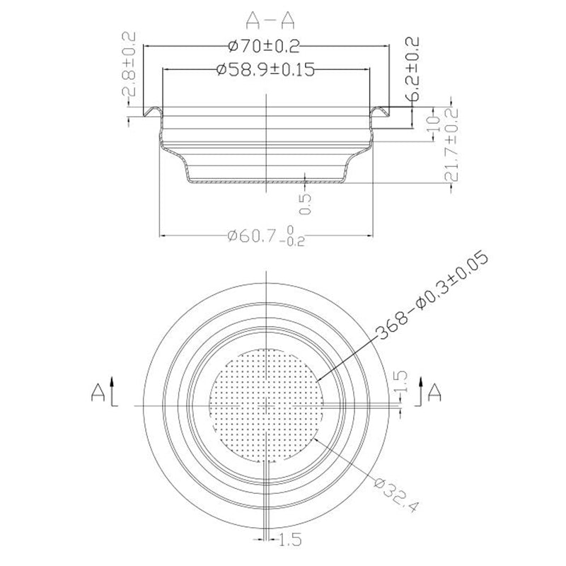 12005301 CHENGTECH ESPRESSO FILTER BASKET 7g 58mm