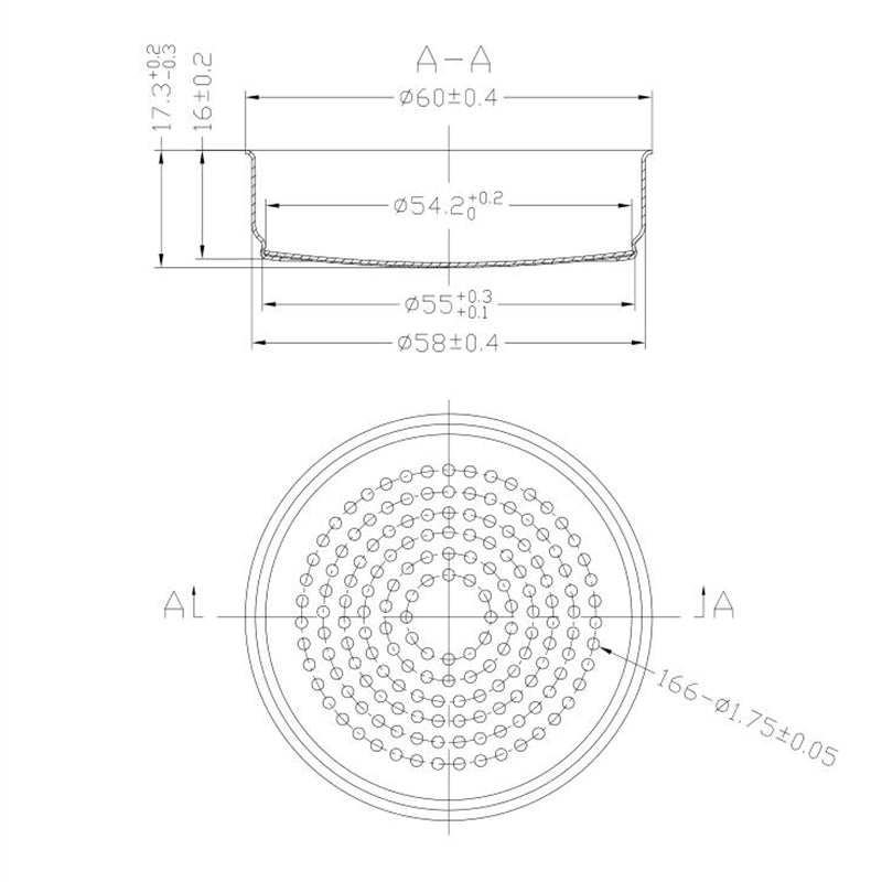 13004804 CHENGTECH ESPRESSO SHOWER Φ60mm