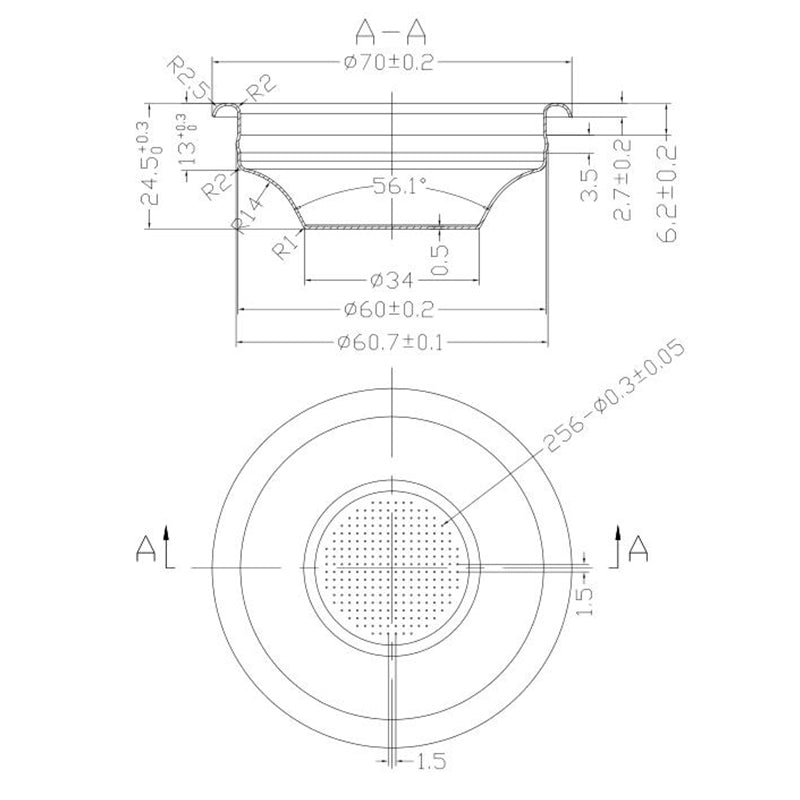 12002202 CHENGTECH ESPRESSO FILTER BASKET 7g 58mm