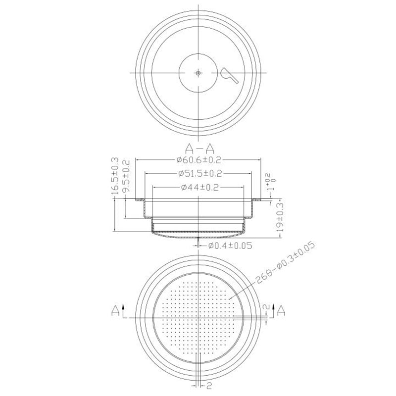 11000602 CHENGTECH ESPRESSO SINGLE FILTER (DUAL WALL)